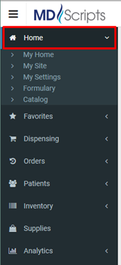 Das Menu Script Regular In the Open state (default) the user can expand the primary menu items ...